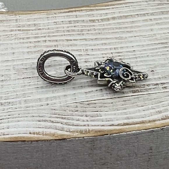💙SOLD💙PANDORA Authentic DISNEY CINDERELLA BLUE STAR PENDANT IMPRINT S925 ALE - Picture 5 of 7